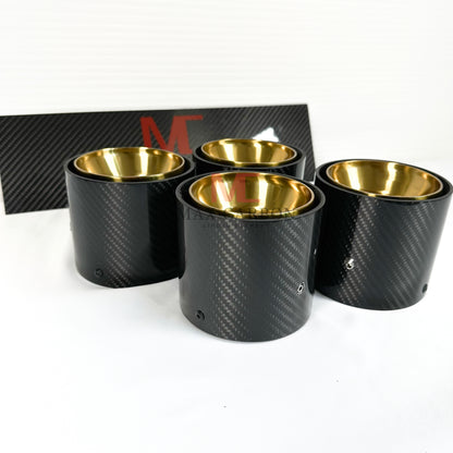 MAX CARBON exhaust replacement tailpipe cover for BMW M2 M3 M4 G80 G81 G82 G83 G87 with original exhaust covers 