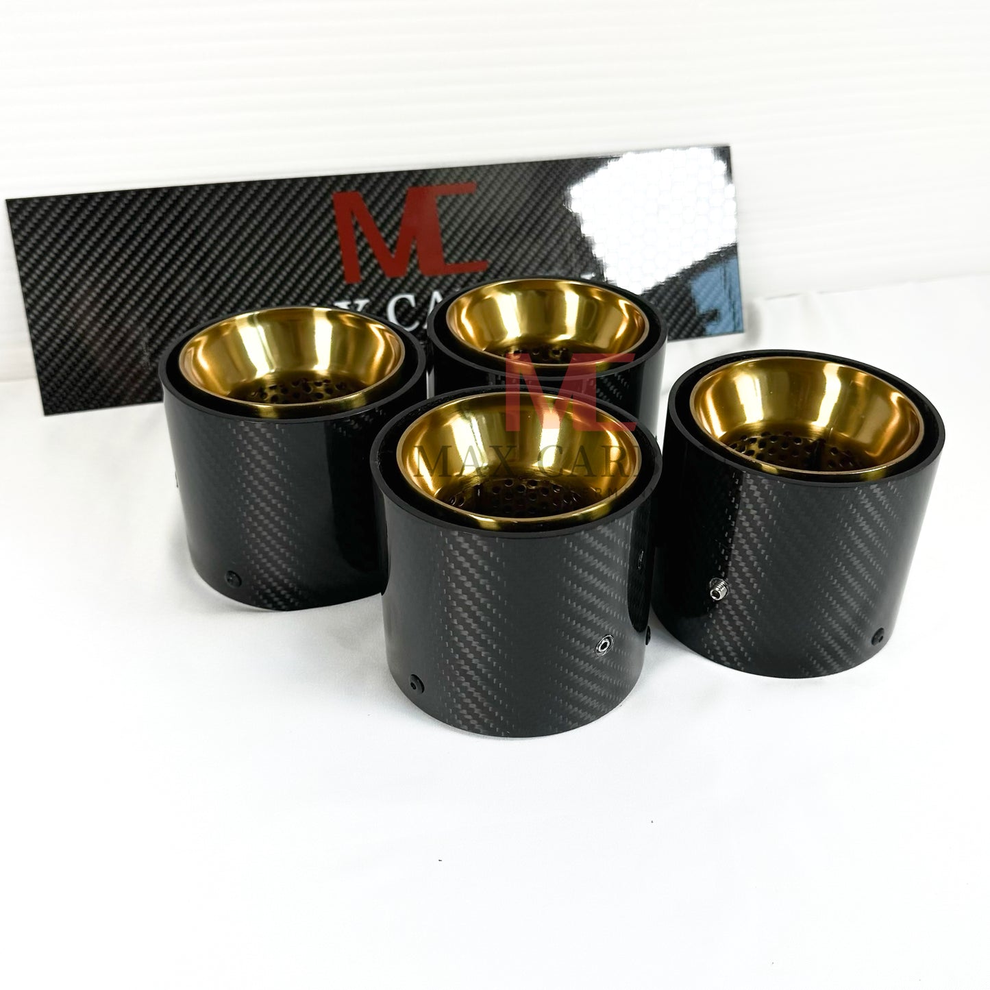 MAX CARBON exhaust replacement tailpipe cover for BMW M2 M3 M4 G80 G81 G82 G83 G87 with original exhaust covers 