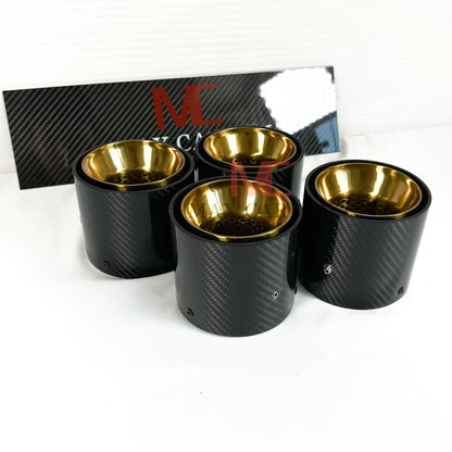 MAX CARBON exhaust replacement tailpipe cover for BMW M2 M3 M4 G80 G81 G82 G83 G87 with original exhaust covers 