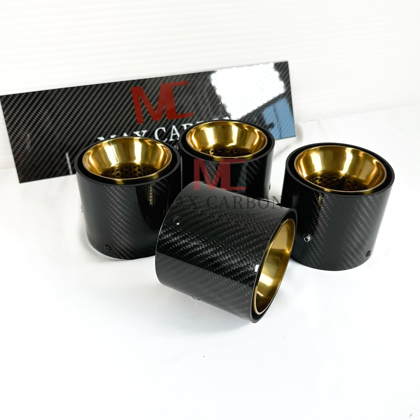 MAX CARBON exhaust replacement tailpipe cover for BMW M2 M3 M4 G80 G81 G82 G83 G87 with original exhaust covers 