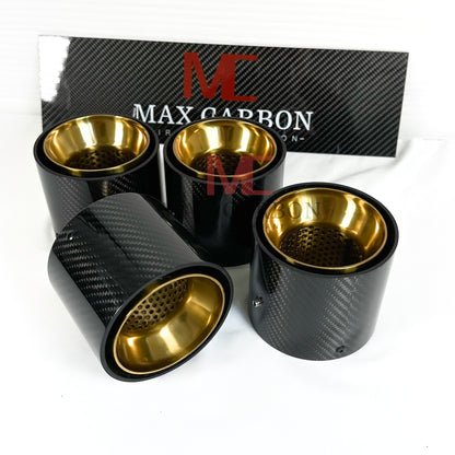 MAX CARBON exhaust replacement tailpipe cover for BMW M2 M3 M4 G80 G81 G82 G83 G87 with original exhaust covers 