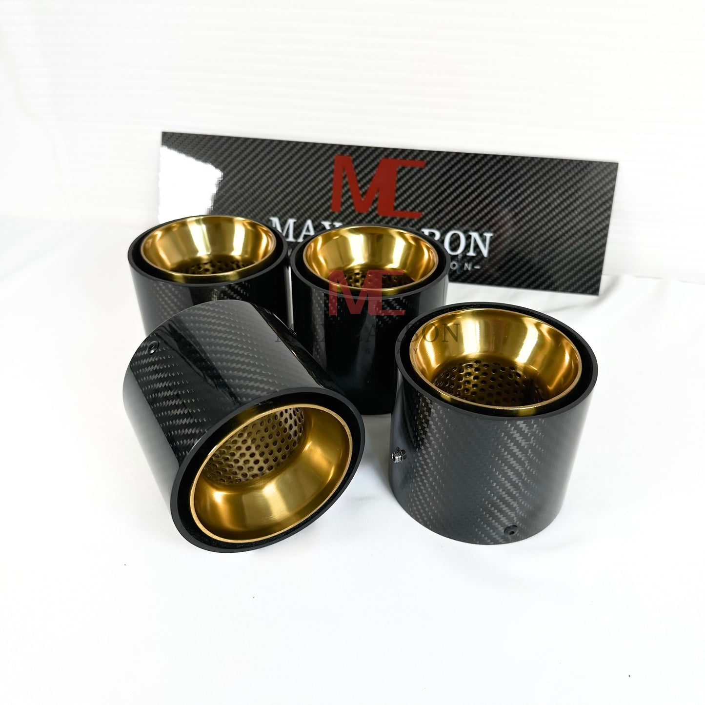 MAX CARBON exhaust replacement tailpipe cover for BMW M2 M3 M4 G80 G81 G82 G83 G87 with original exhaust covers 