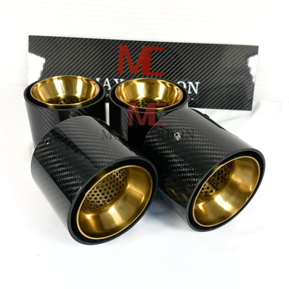 MAX CARBON exhaust replacement tailpipe cover for BMW M2 M3 M4 G80 G81 G82 G83 G87 with original exhaust covers 