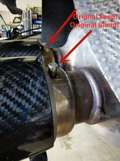 MAX CARBON Performance stainless steel exhaust tailpipes covers blue for BMW M2 F87 M3 F80 M4 F82 F83 M5 F10 