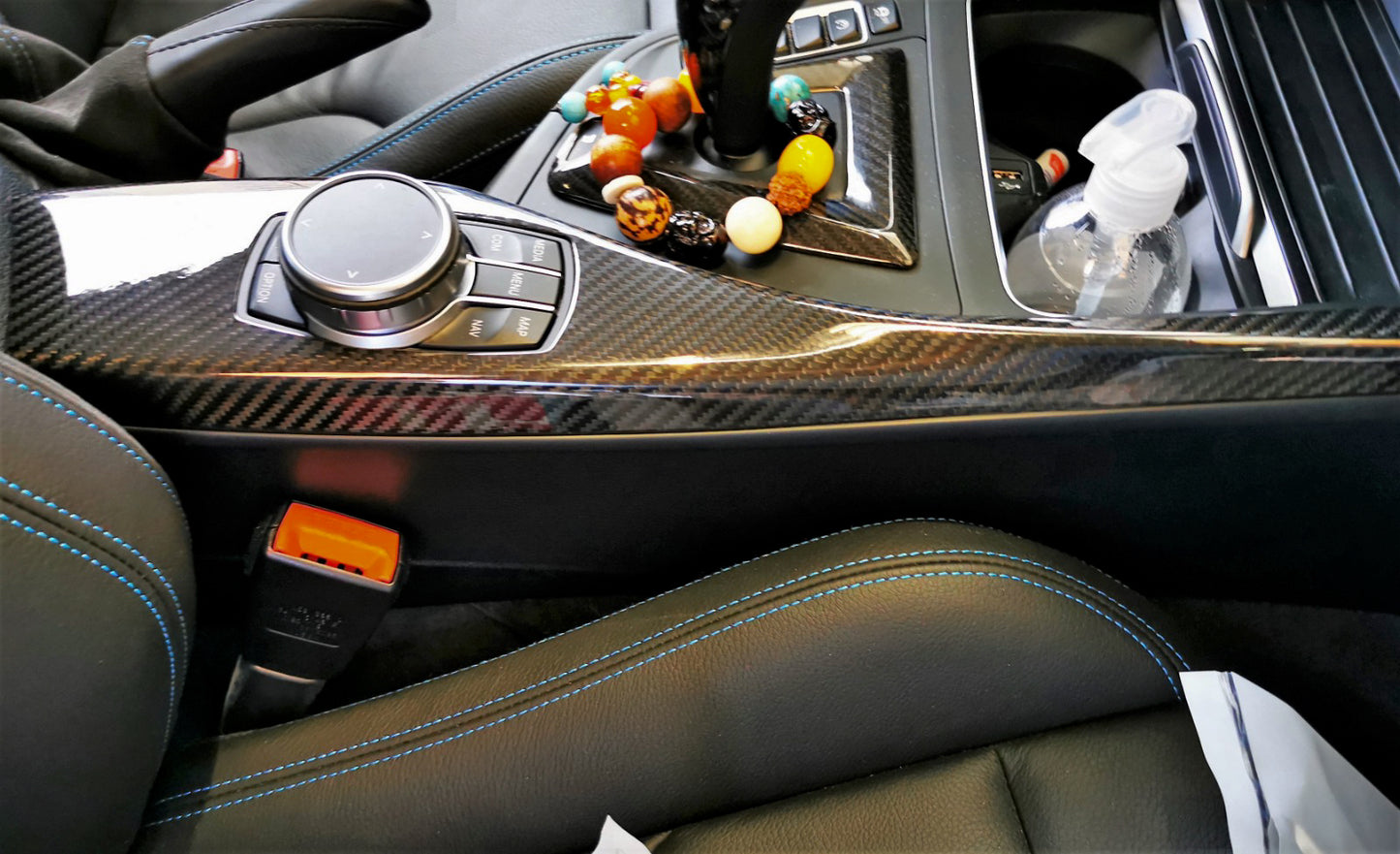 MAX CARBON center console DECOR STRIPS covers for BMW 1 Series F20 F21 2 Series F22 F87 M2 