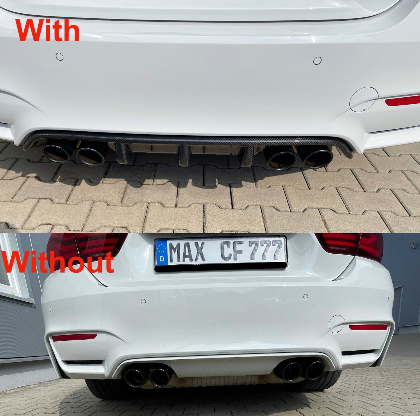 MC MAX CARBON Dry Carbon Prepreg Diffuser Replacement for BMW M3 F80 M4 F82 F83 