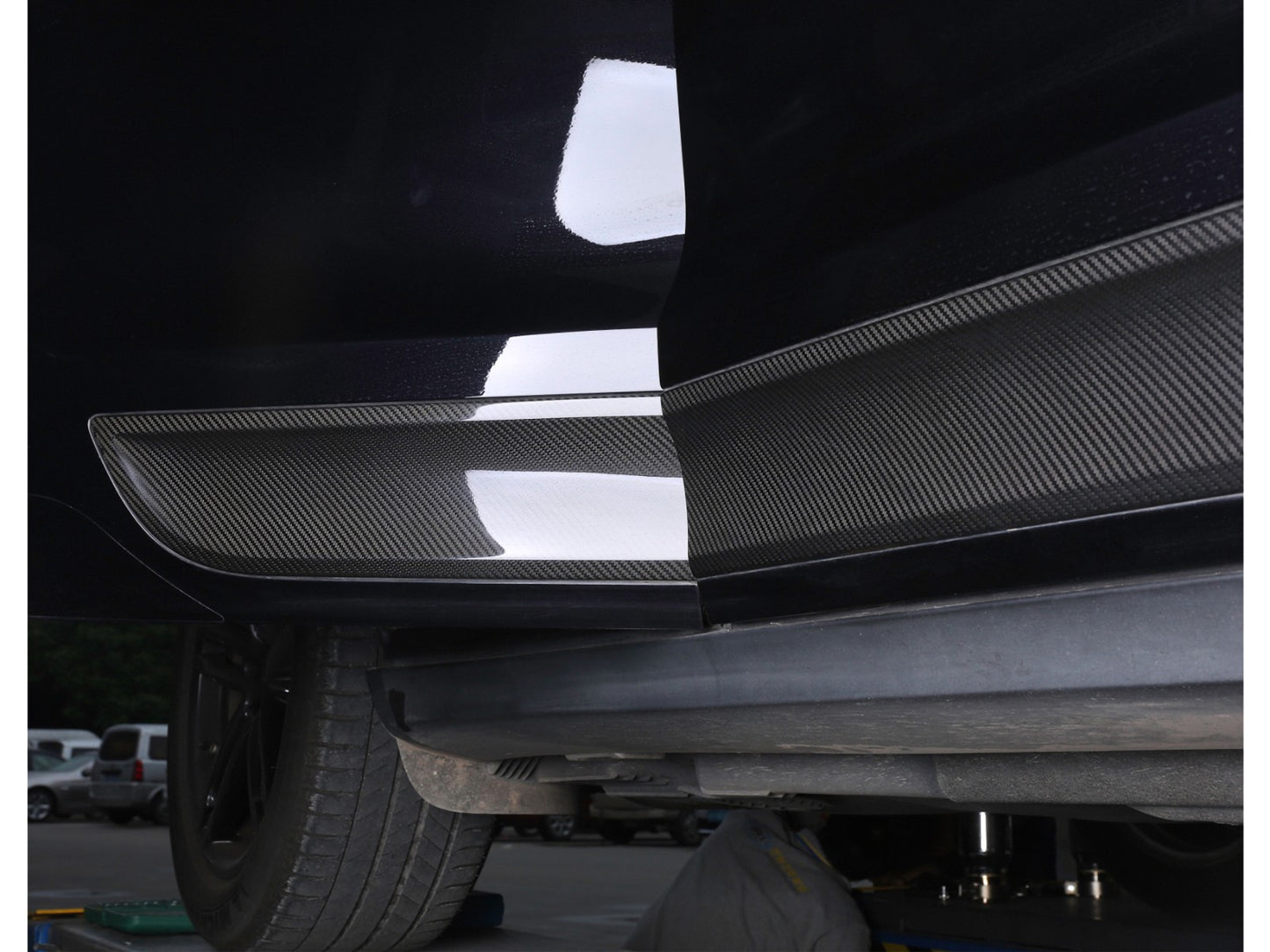 MAX CARBON Dry Carbon Door Trims Side Skirts Replacement for Porsche Macan 95B S GTS Turbo GT OEM Design 