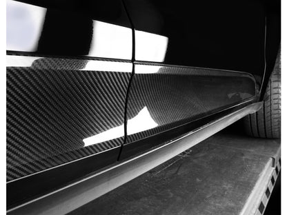 MAX CARBON Dry Carbon Door Trims Side Skirts Replacement for Porsche Macan 95B S GTS Turbo GT OEM Design 