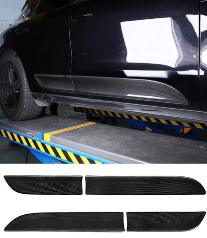MAX CARBON Dry Carbon Door Trims Side Skirts Replacement for Porsche Macan 95B S GTS Turbo GT OEM Design 