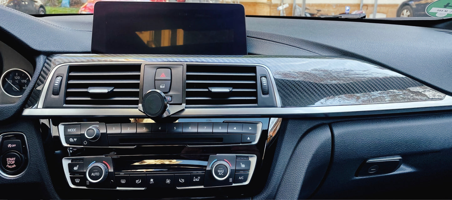 MAX CARBON DECOR STRIPS Air Conditioning Center Cover Panels for BMW F30 F31 F32 F33 F34 F35 F36 M3 M4 F80 F82 F83