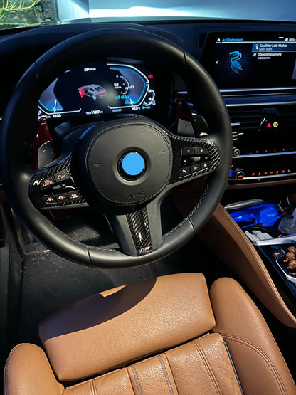 MAX CARBON Performance Steering Wheel Cover Cover for BMW F40 F44 F39 G20 G21 G22 G23 G30 G31 G32 7 Series G11 G12 8 Series G14 G15 G16 G01 G02 G05 G06 G07