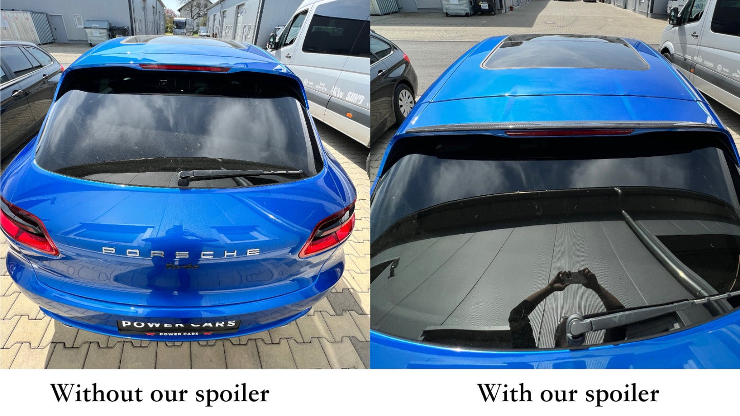MAX CARBON Dry Carbon Rear Lip Spoiler for Porsche Macan 95B.1 95B.2 S Turbo GTS 3 Year Warranty 