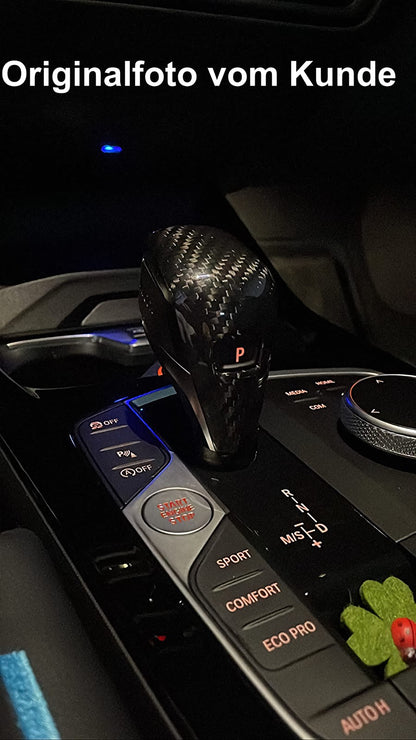 MAX CARBON Performance Gear Knob Shift Cover Trim for BMW 1 Series F40 2 Series F44 3 Series G20 G21 4 Series G22 G23 G26 Z4 G29 X1 F48 X2 F39 X3 G01 X4 G02