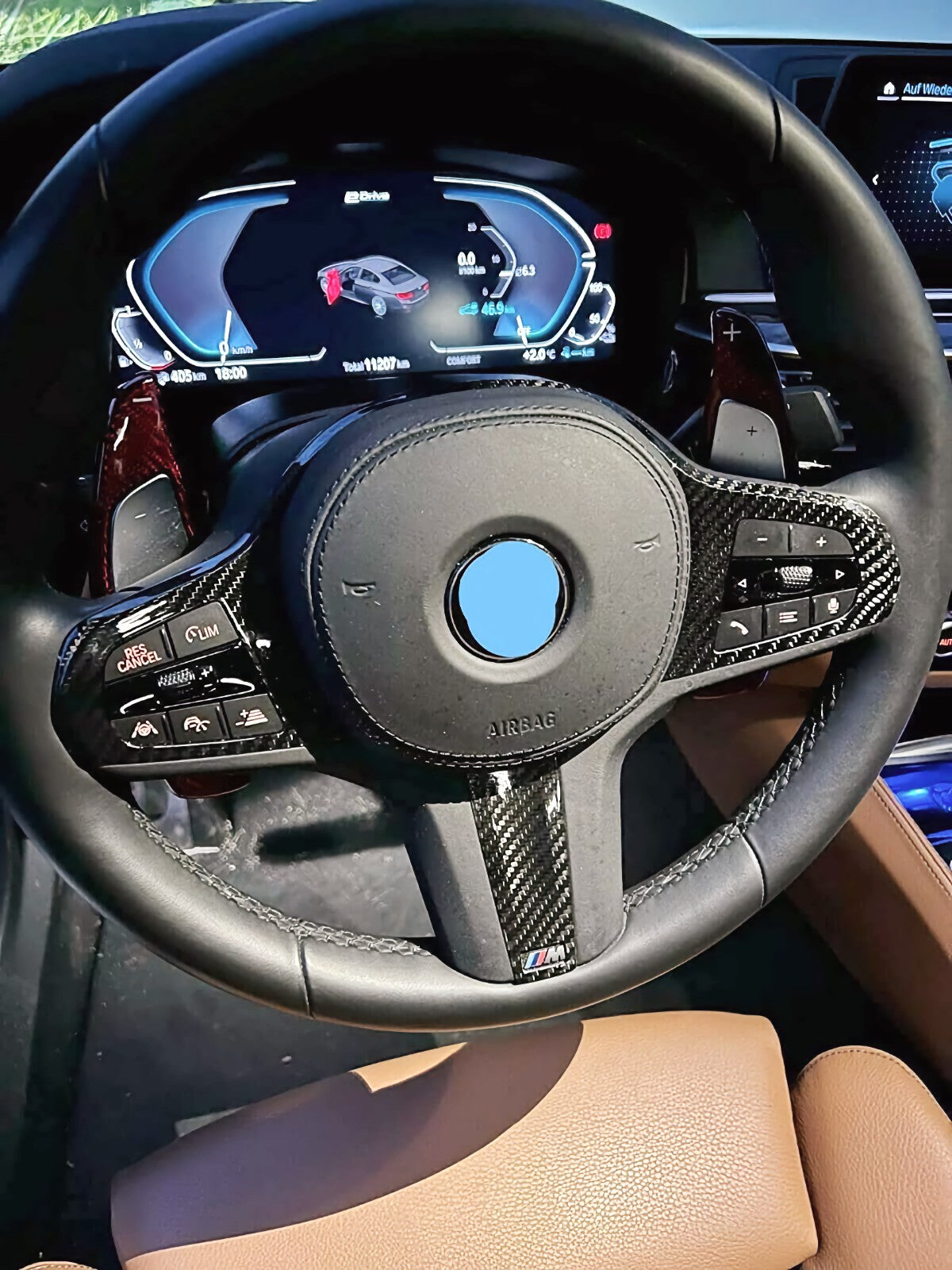 MAX CARBON Performance Steering Wheel Cover Cover for BMW F40 F44 F39 G20 G21 G22 G23 G30 G31 G32 7 Series G11 G12 8 Series G14 G15 G16 G01 G02 G05 G06 G07