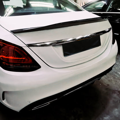 MAX CARBON DRY CARBON Spoiler rear spoiler lip for Mercedes Benz C Class W205 Sedan AMG C63 C43 