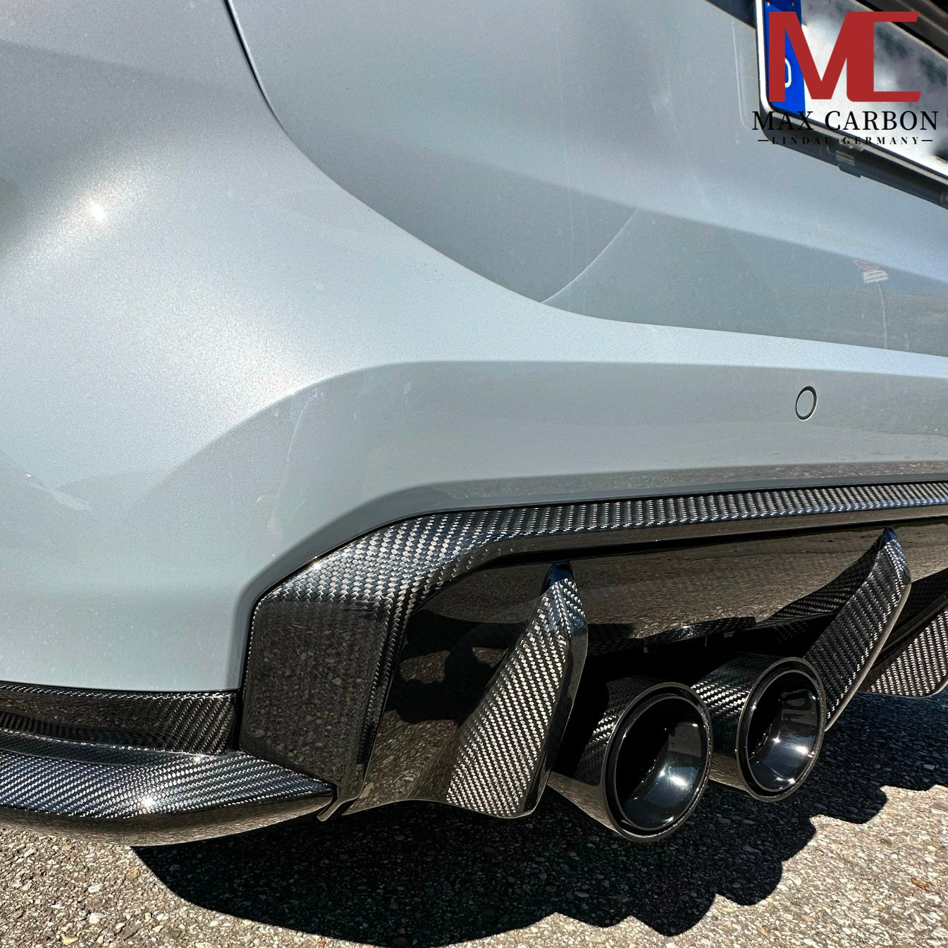 MAX CARBON Performance Diffuser Strips Replacement Rear Bumper for BMW M3 G80 G81 M4 G82 G83 