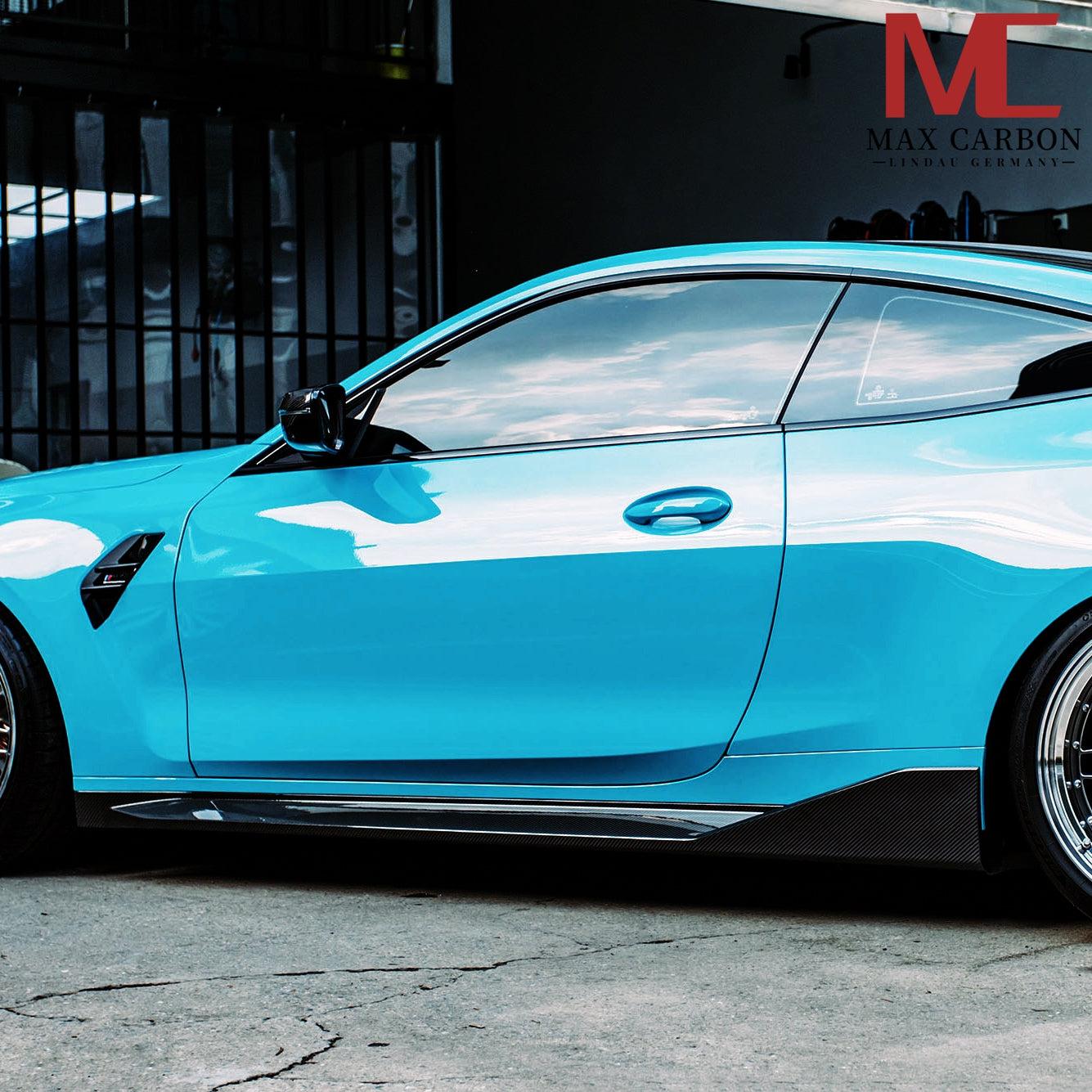 MAX CARBON Dry Carbon Prepreg Performance Side Skirts Sill Insert for BMW M3 G80 G81 M4 G82 G83 