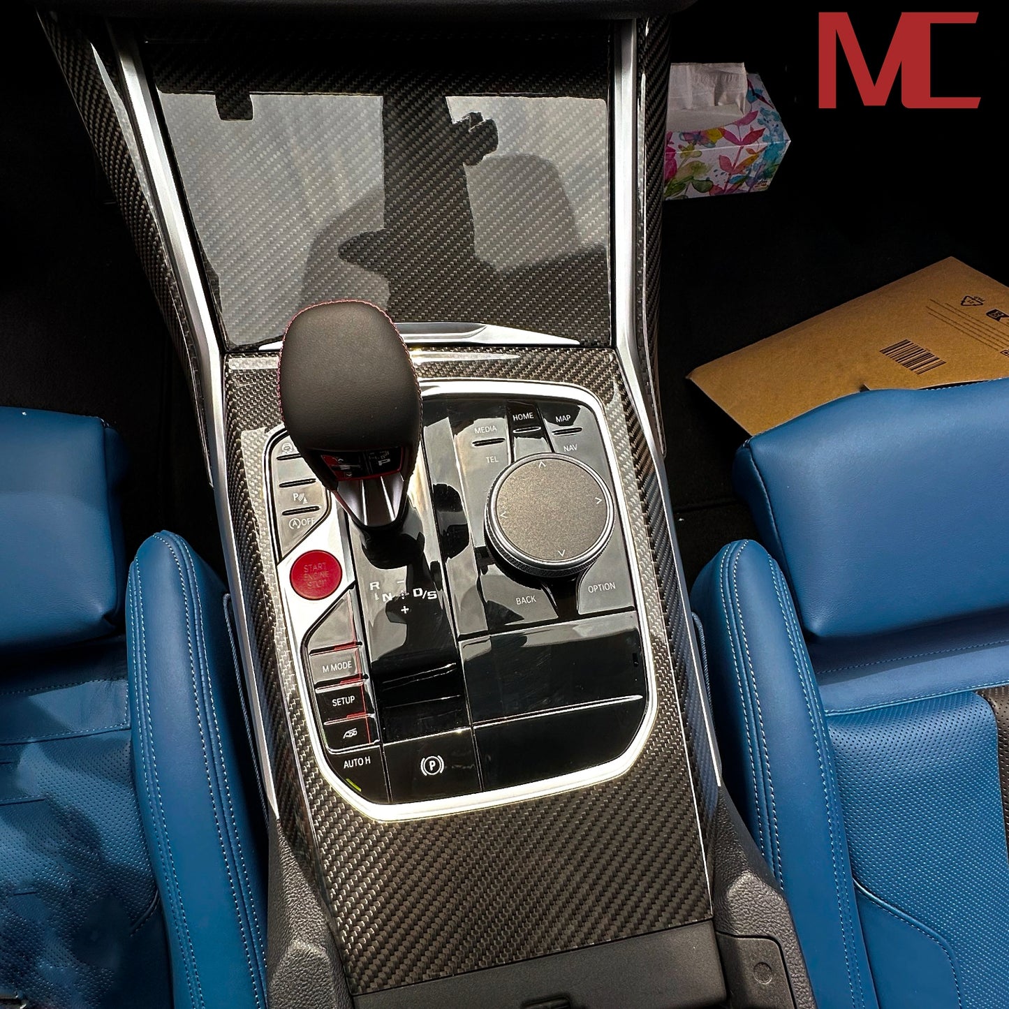 MAX CARBON Performance center console trim set for BMW G20 G21 G22 G23 G26 G42 G80 G81 G82 G83 G87 