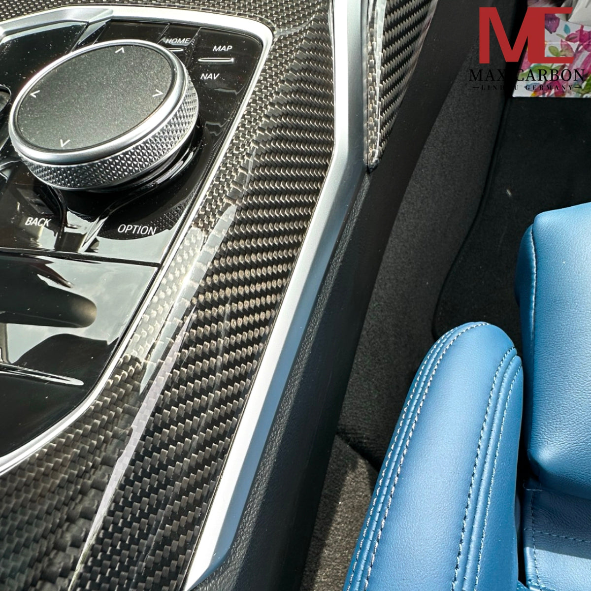 MAX CARBON Performance center console trim set for BMW G20 G21 G22 G23 G26 G42 G80 G81 G82 G83 G87 