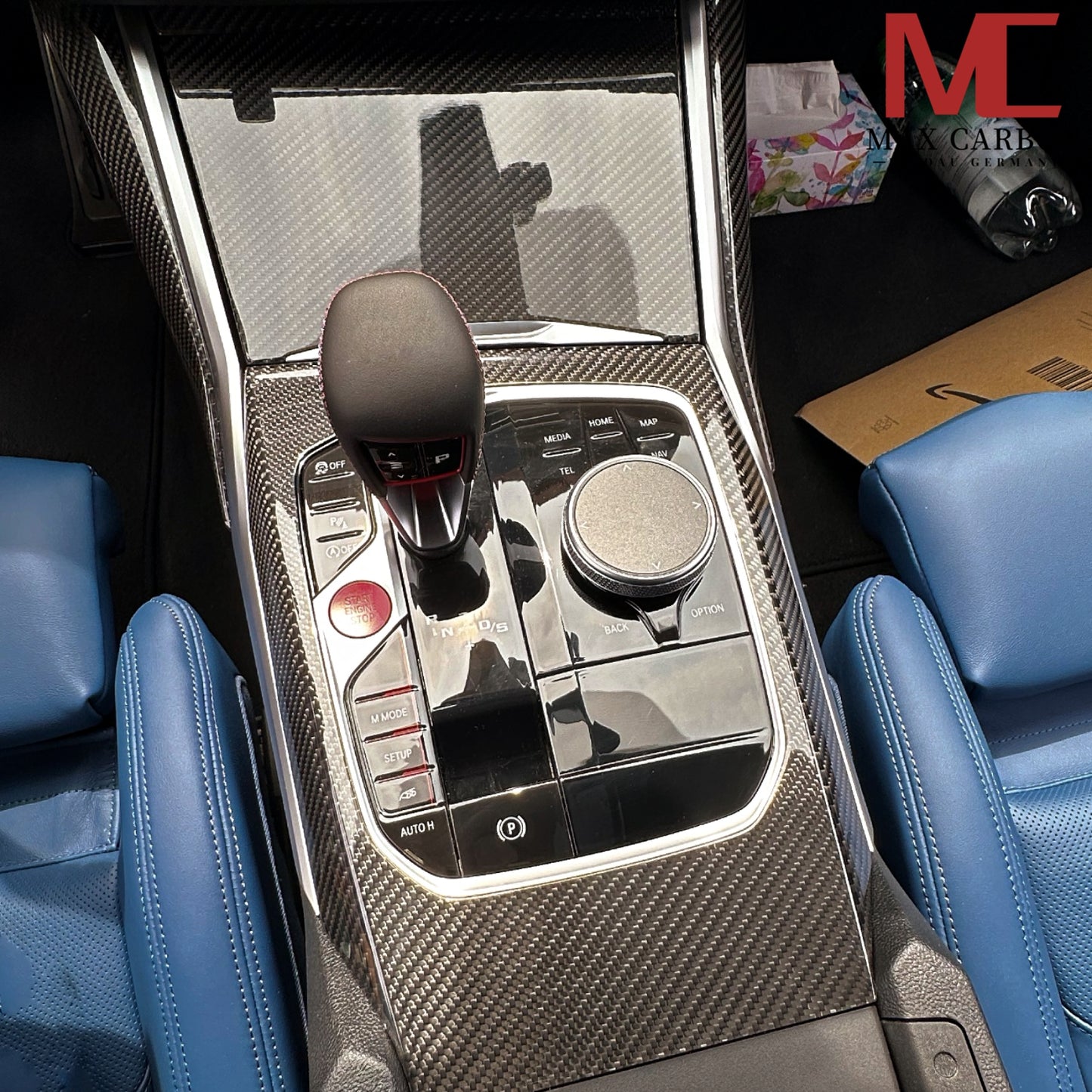 MAX CARBON Performance center console trim set for BMW G20 G21 G22 G23 G26 G42 G80 G81 G82 G83 G87 