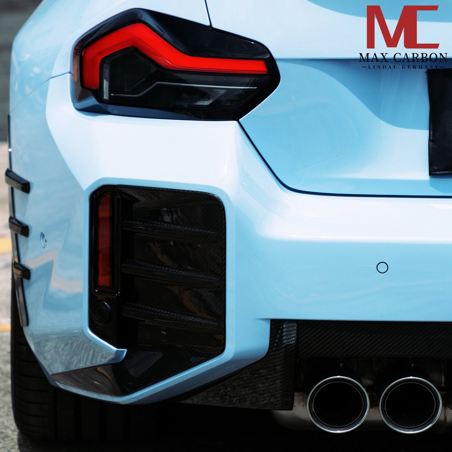MAX CARBON Performance Rear Sills Rear Add-On Sticker On ADD-ON for BMW G87 M2