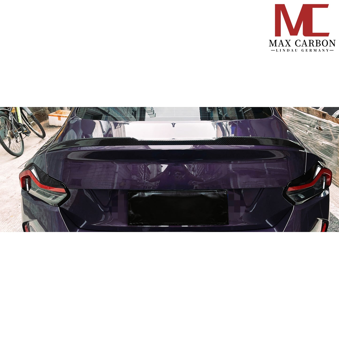 MAX CARBON Dry Carbon Rear Spoiler Sport Lip pssend for BMW G87 M2 G42 M240i 