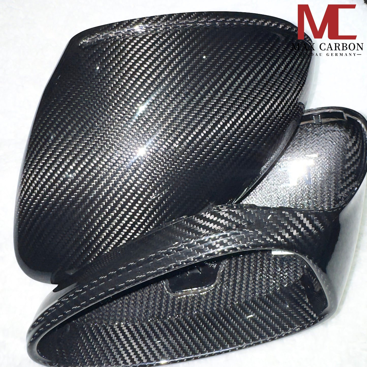 MAX CARBON Performance real dry carbon replacement mirror caps for Porsche 718 982 Boxster Cayman