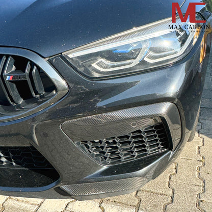 MAX CARBON Dry Carbon Front Lip Flaps Replacement for BMW M8 F91 F92 F93