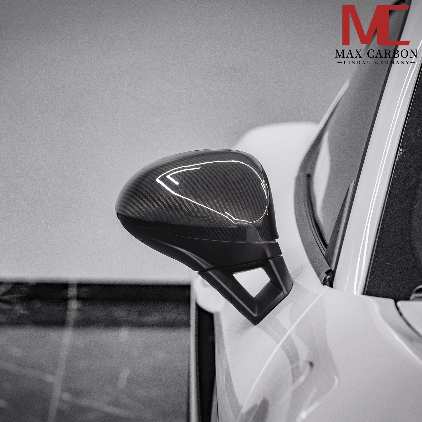 MAX CARBON Performance real dry carbon replacement mirror caps for Porsche 718 982 Boxster Cayman