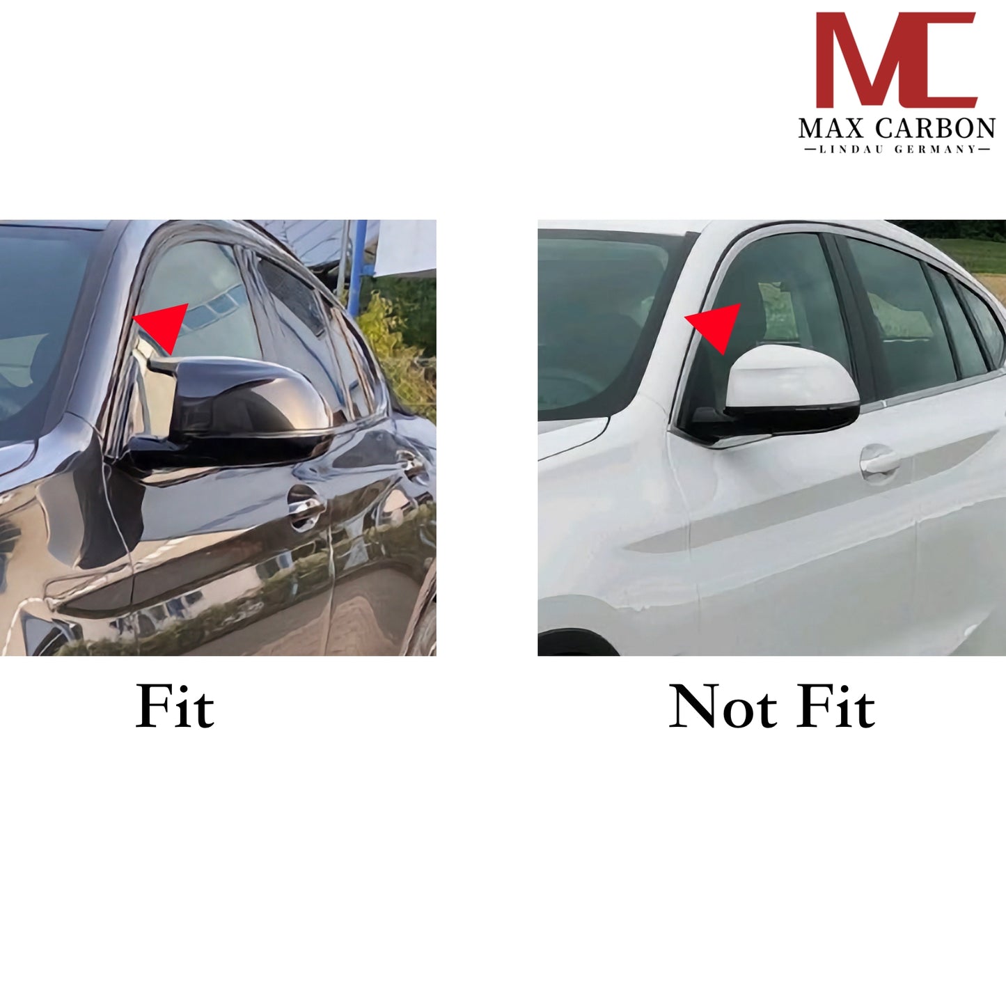 MC MAX CARBON Performance replacement mirror caps for BMW X3M F97 X4M F98 X5M F95 X6M F96 