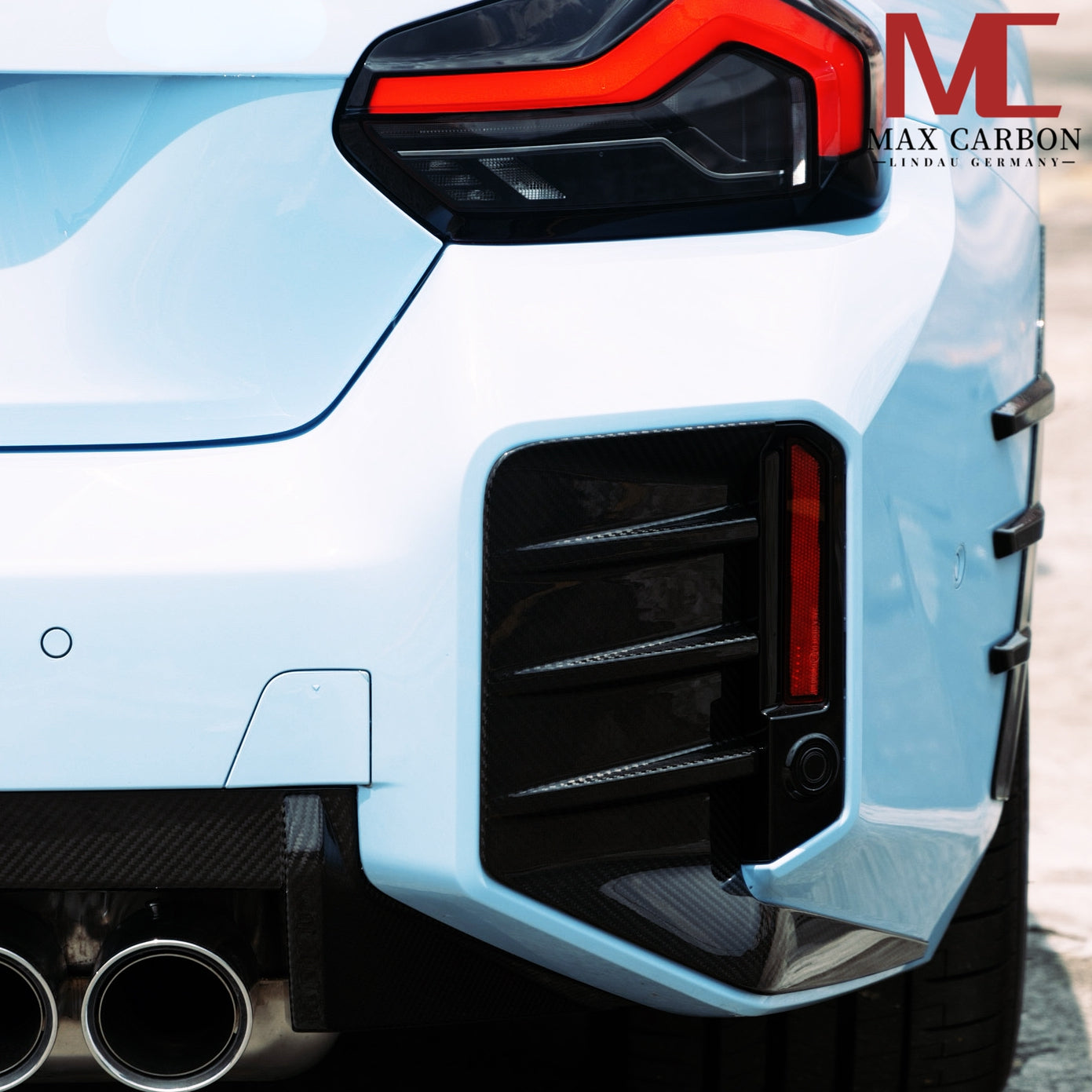 MAX CARBON Performance Rear Sills Rear Add-On Sticker On ADD-ON for BMW G87 M2