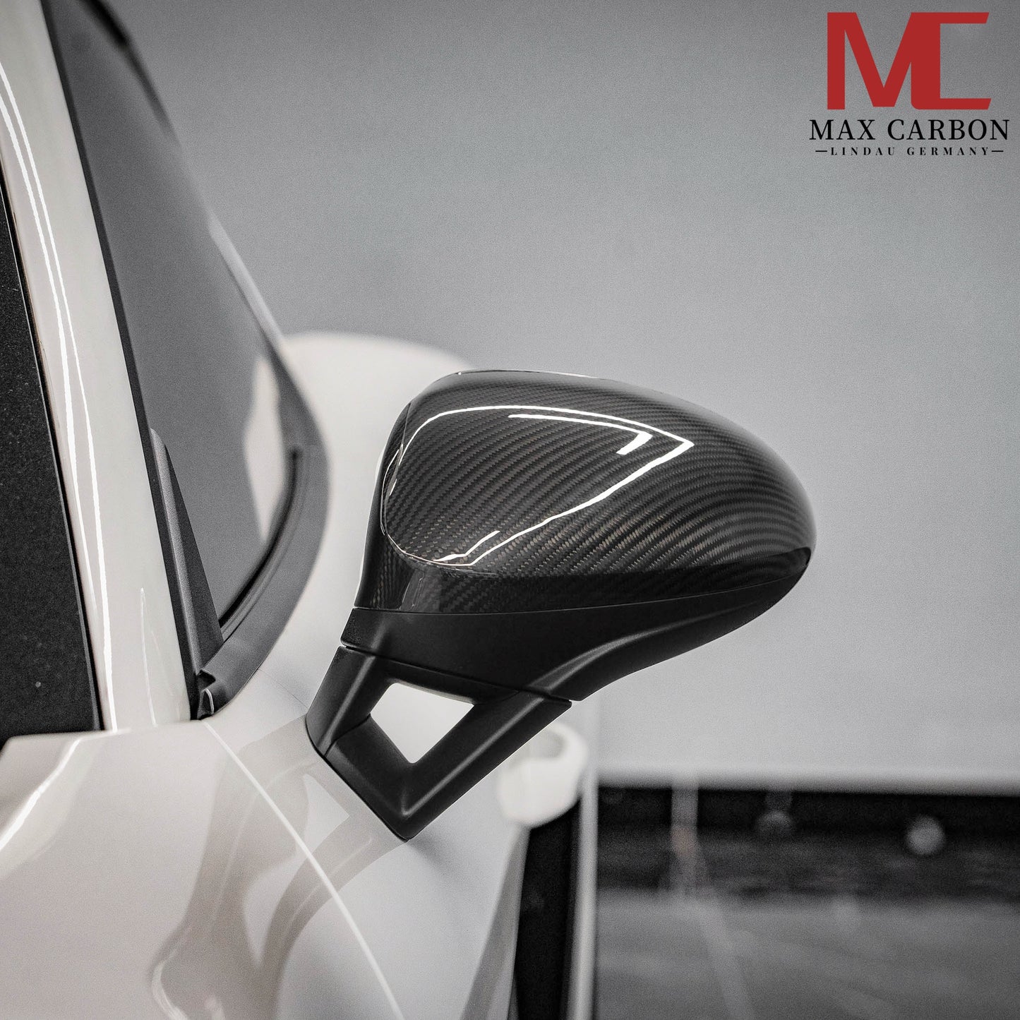 MAX CARBON Performance real dry carbon replacement mirror caps for Porsche 718 982 Boxster Cayman