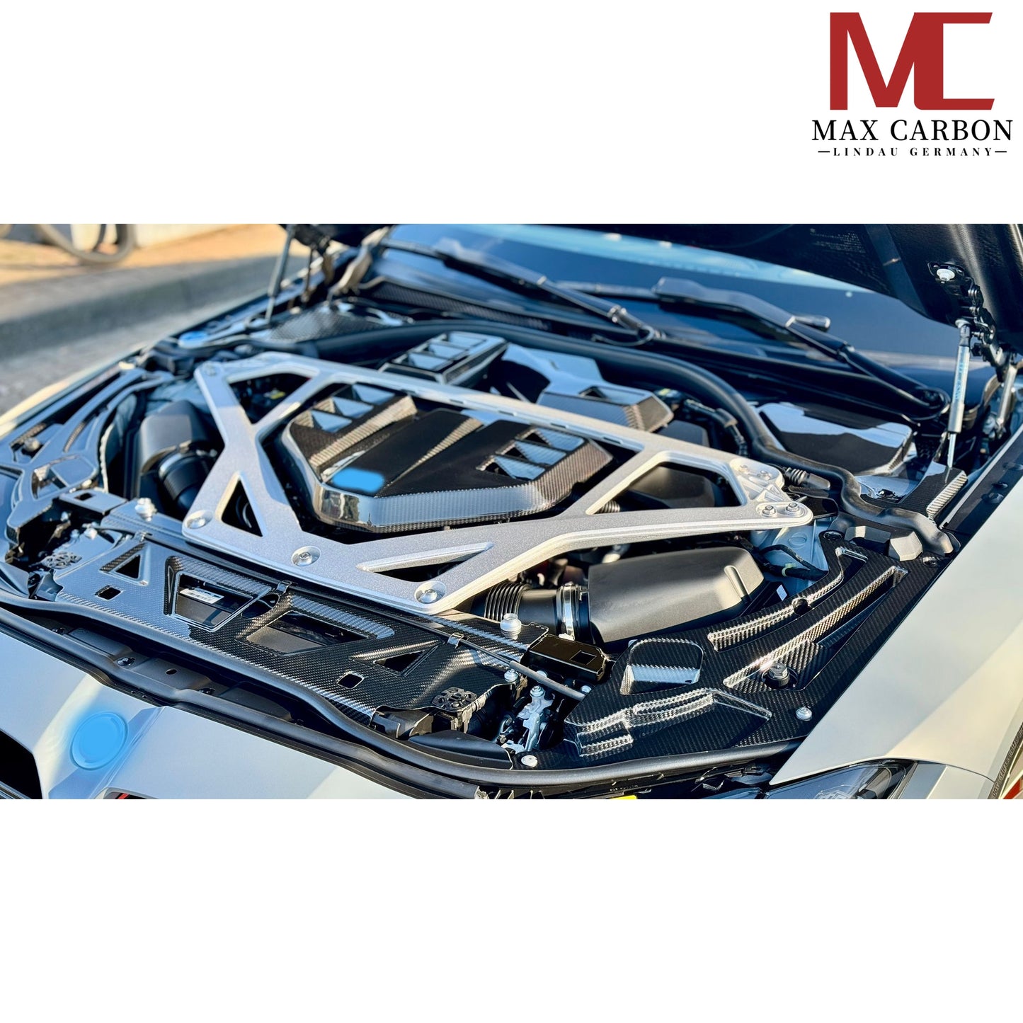 MAX CARBON Dry CARBON engine cover engine compartment replacement for BMW M3 G80 G81 G82 G83 M3 M4 M2 G87 BIG COVER 