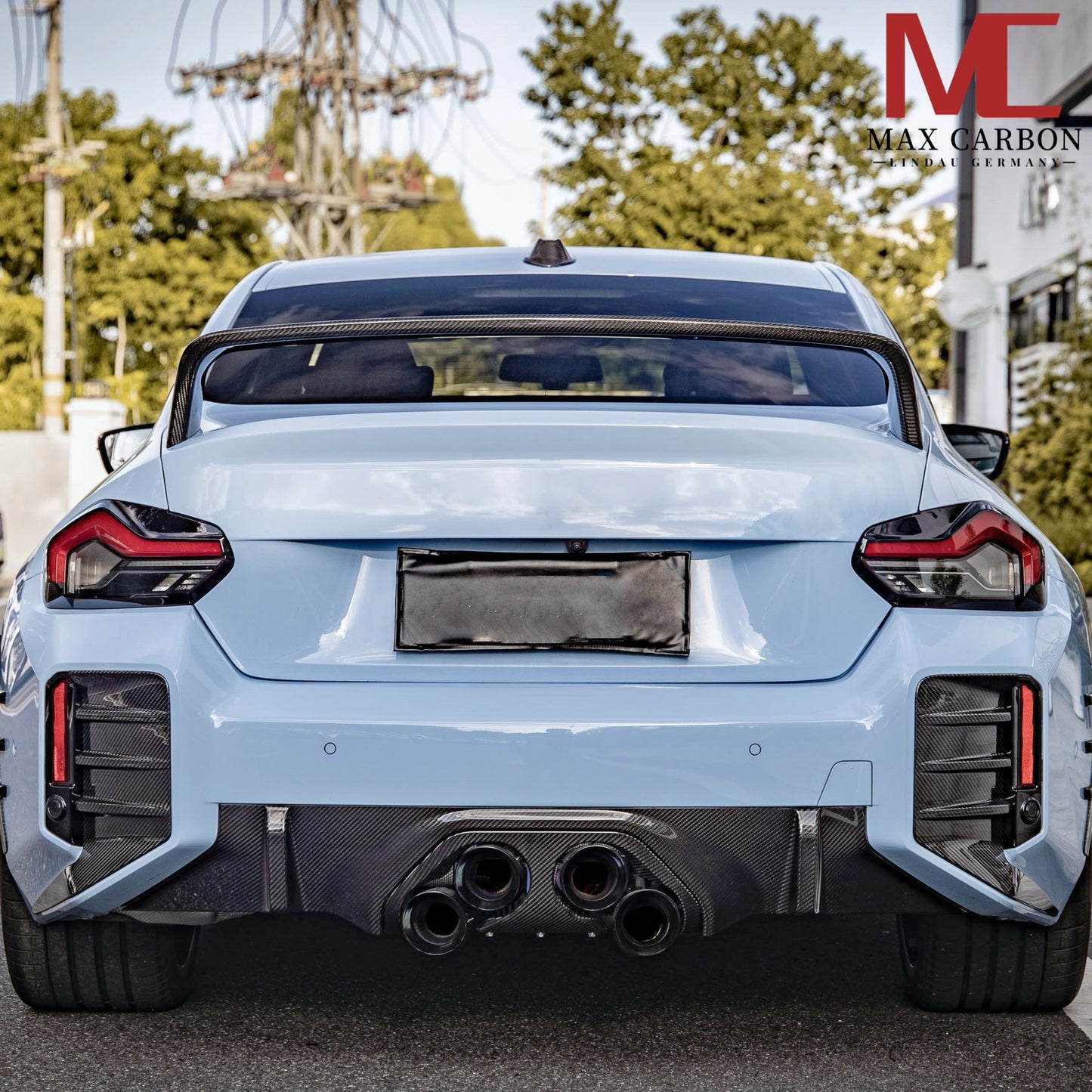MAX CARBON PERFORMANCE rear diffuser and center trim fits for BMW M2 G87 incl. LCI 