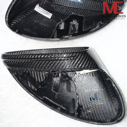 MAX CARBON Performance real dry carbon replacement mirror caps for Porsche 718 982 Boxster Cayman