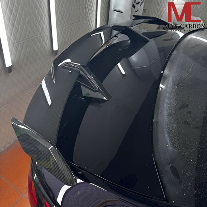 MAX CARBON Performance Dry Carbon Rear Spoiler Rear Wing with Air Flow for BMW G22 4 Series G82 M4 G80 M3 M2 G87 