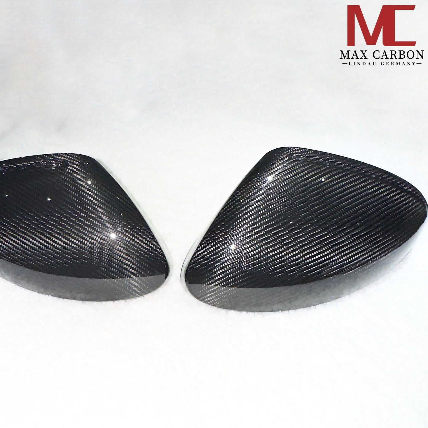 MAX CARBON Performance real dry carbon replacement mirror caps for Porsche 718 982 Boxster Cayman