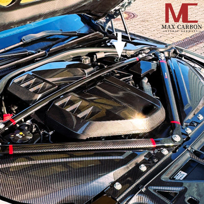 MAX CARBON Performance battery cover in the engine compartment for BMW G80 G81 M3 G82 G83 M4 M2 G87 