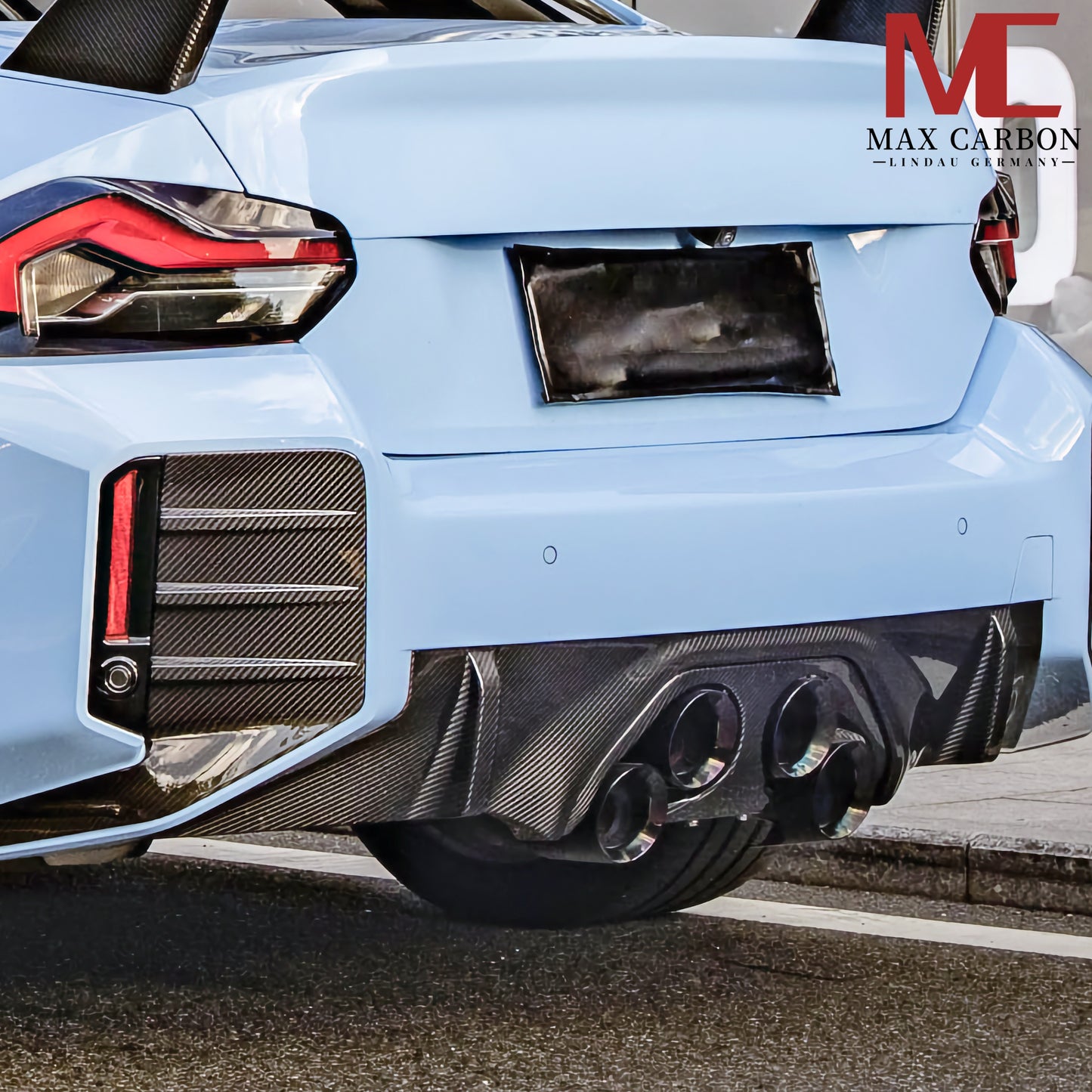 MAX CARBON PERFORMANCE rear diffuser and center trim fits for BMW M2 G87 incl. LCI 