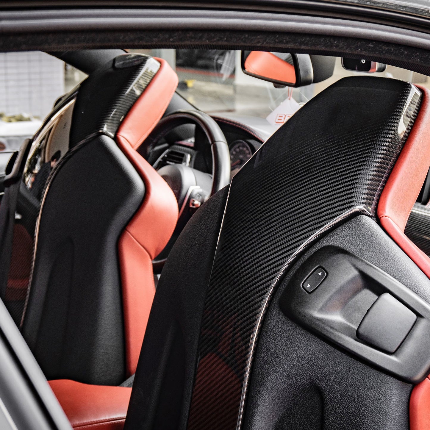 MAX CARBON Dry Carbon Prepreg Seat Cover suitable for BMW M2 Competition F87 M3 F80 M4 F82 F83 