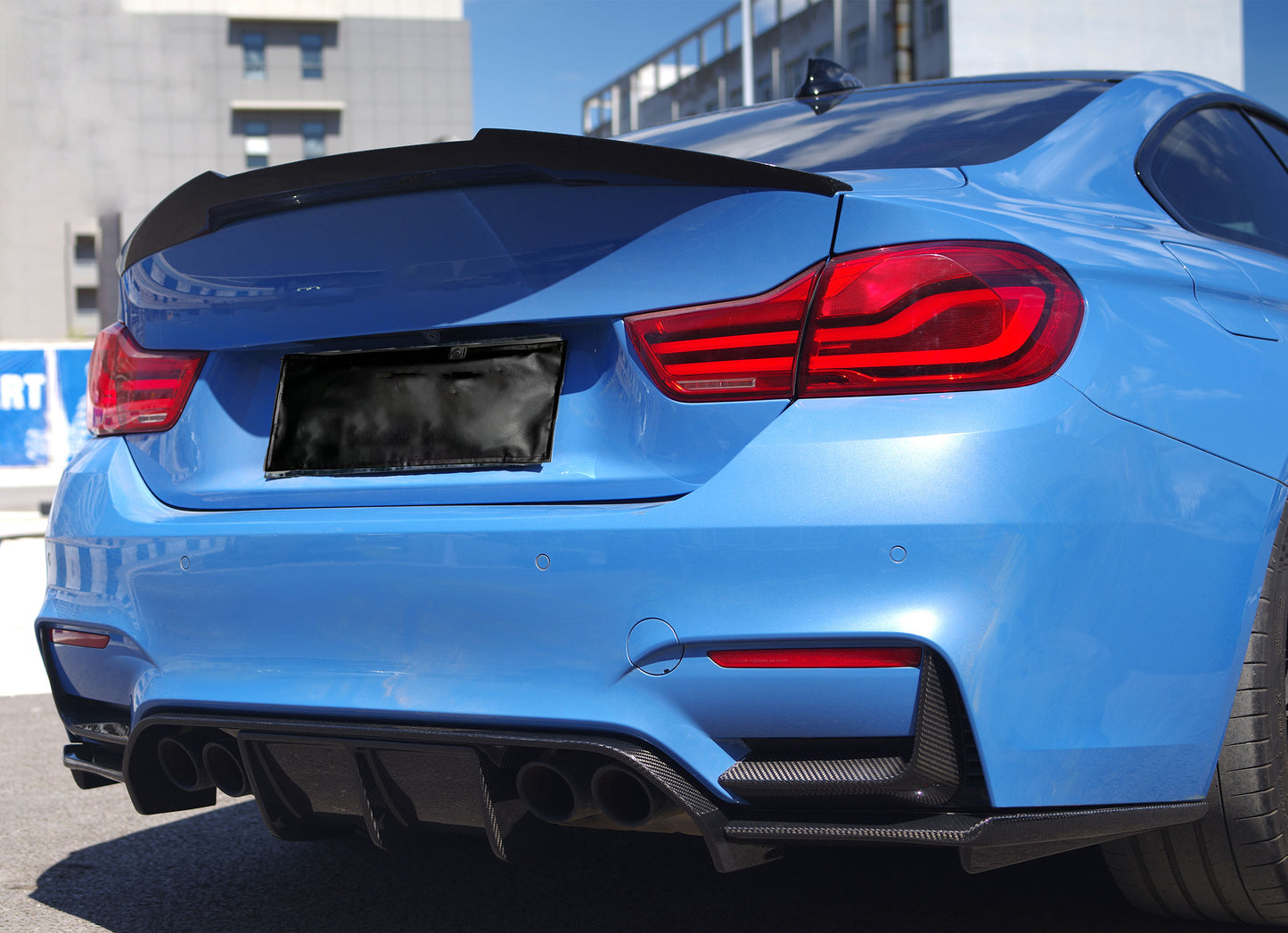 MAX CARBON Performance set of covers rear lower spoiler attachment for BMW M3 F80 M4 F82 F83