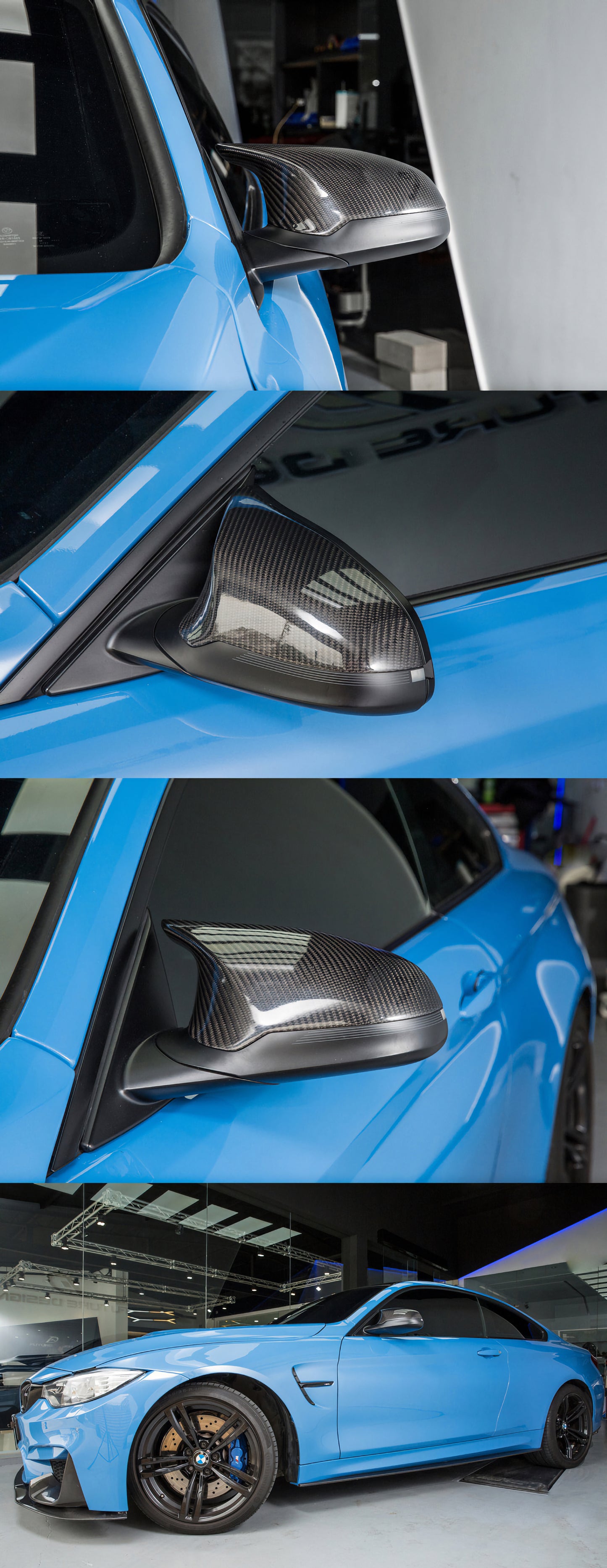 MAX CARBON Performance Dry Carbon Prepreg Mirror Caps for BMW M2C F87 M3 F80 M4 F82 F83