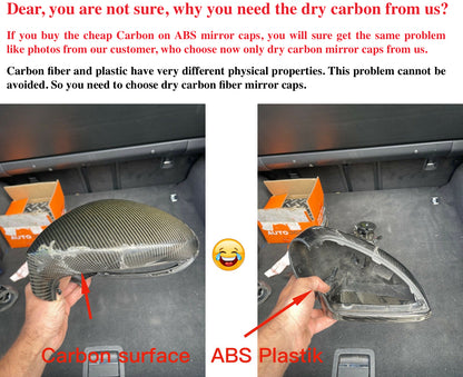 MAX CARBON Performance Dry Carbon Prepreg Mirror Caps for BMW M2C F87 M3 F80 M4 F82 F83