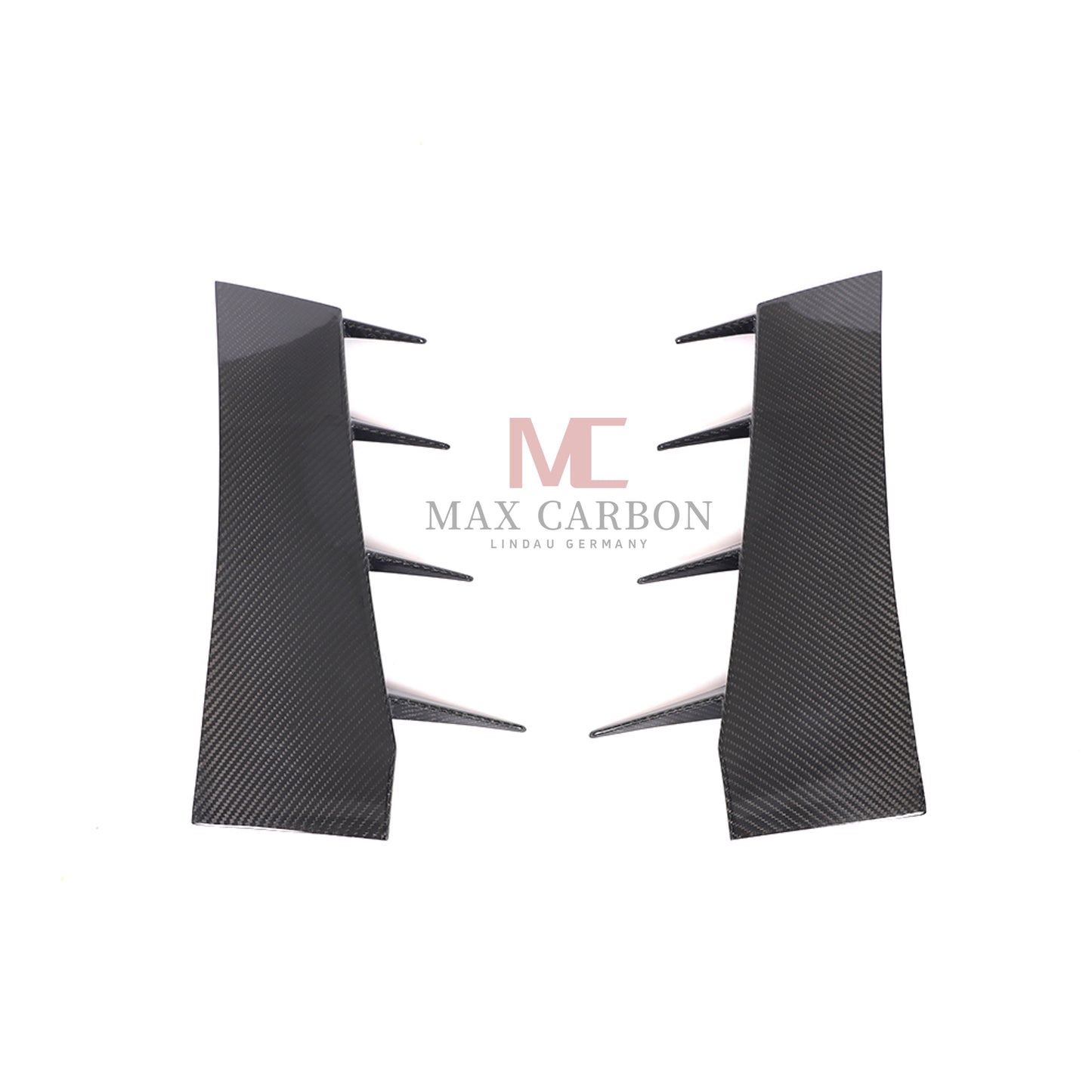 MC MAX CARBON DRY CARBON Prepreg For Audi R8 Carbon Front Bumper Canards AERO FLAPS AUDI R8 4S before LCI 