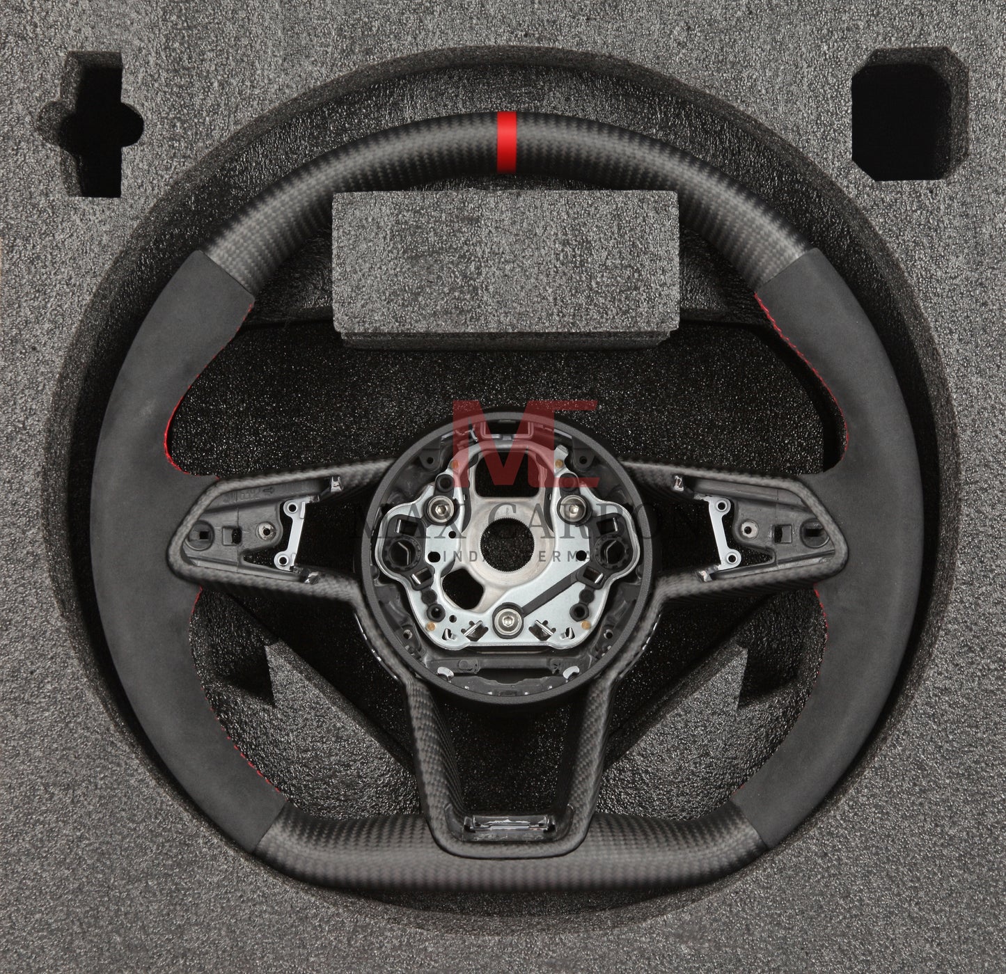 MC MAX CARBON Performance Dry Matt Carbon Steering Wheel with Clasp Replacement for Audi R8 4S