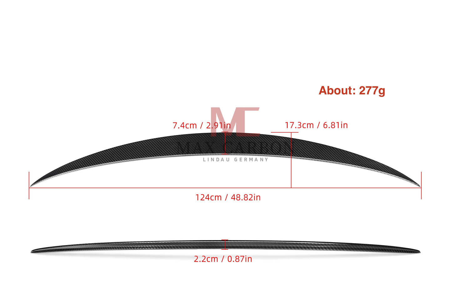 MC MAX CARBON Performance Spoiler Rear Spoiler Lip for Mercedes Benz W213 E Class AMG E63 