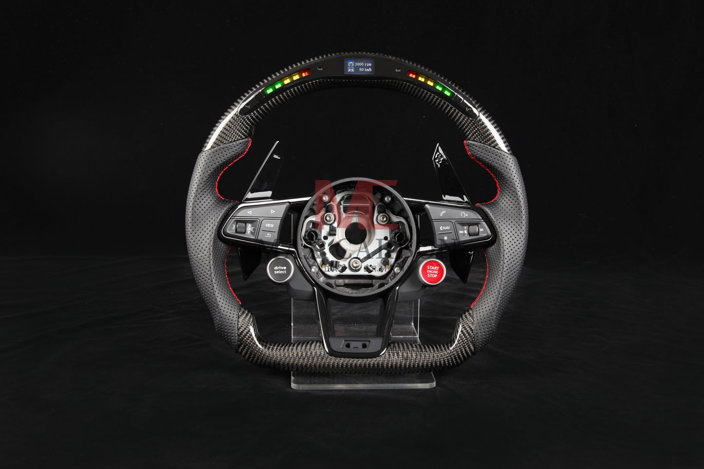 MC MAX CARBON Performance Dry Carbon Smart Steering Wheel LED Sport for Audi R8 4S