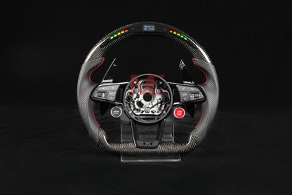 MC MAX CARBON Performance Dry Carbon Smart Steering Wheel LED Sport for Audi R8 4S