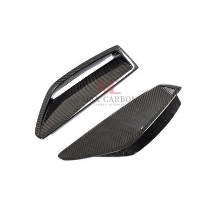 MC MAX CARBON Performance Fiber Front Bumper Scoop Trims for Audi RS6 Avant Wagon 
