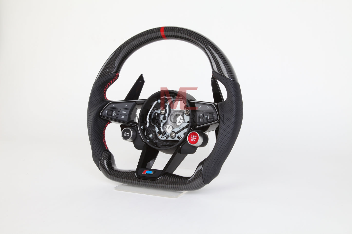 Volant complet MC MAX CARBON Performance Dry Carbon avec boutons et palettes de changement de vitesse de remplacement pour Audi R8 4S 